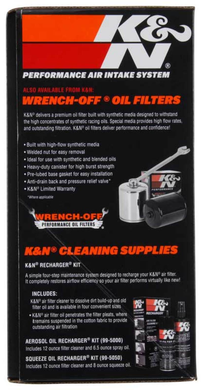 K&N High-Performance Air Intake System for 2008 - 2017 Harley Davidson Touring Models
