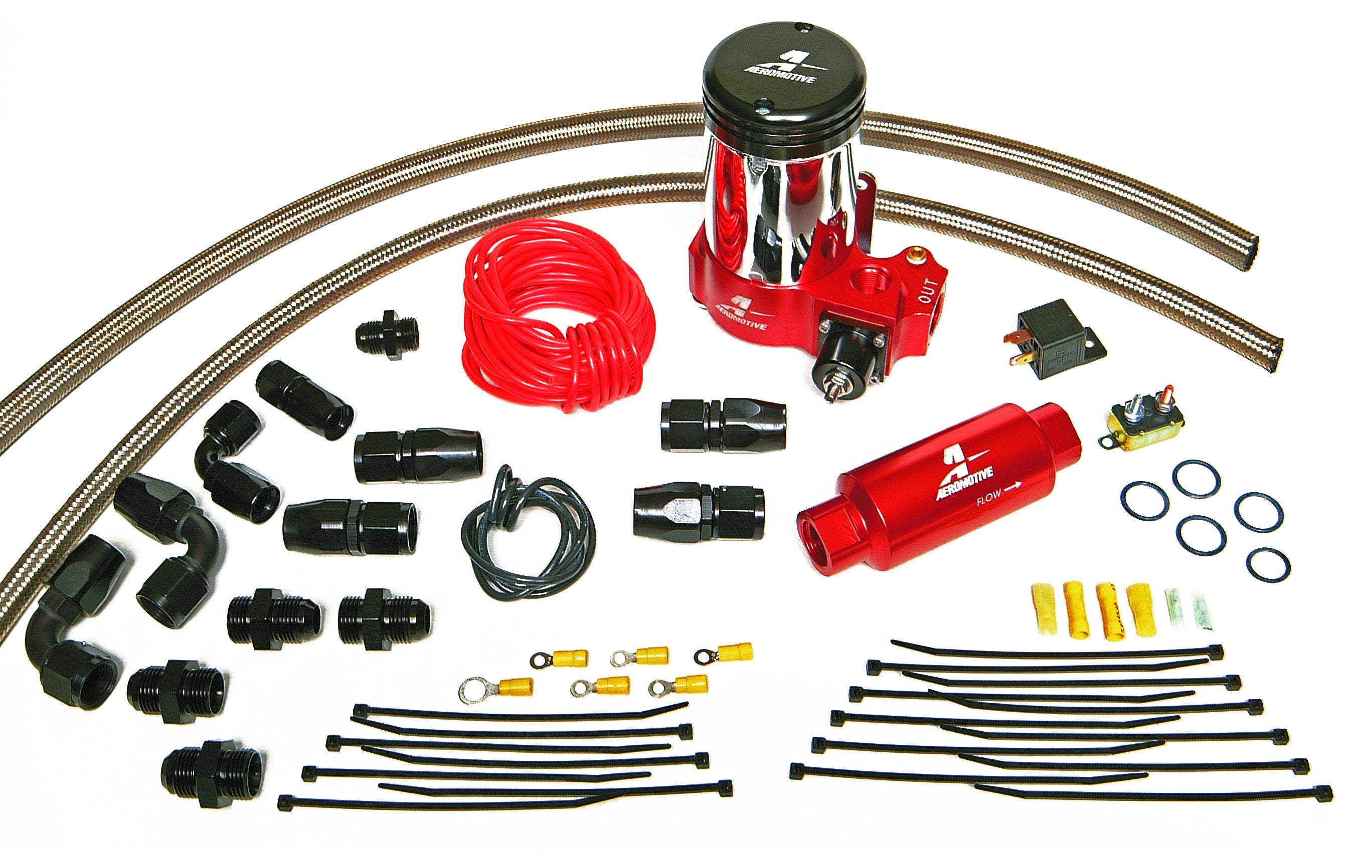 Aeromotive A2000 Drag Race Pump Kit - Unleash Your Racing Potential! Includes Lines, Fittings, Hose Ends, and 11202 Pump