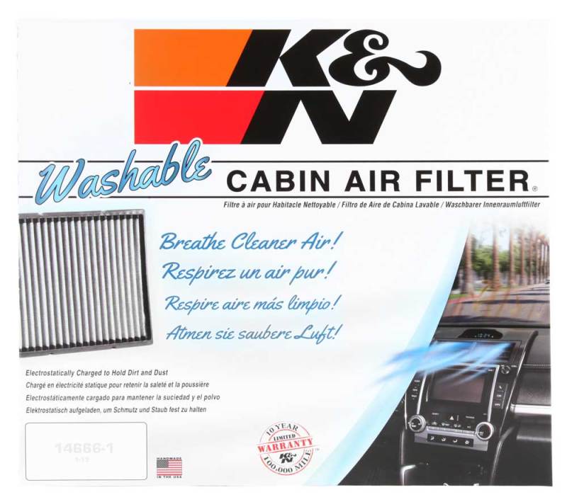 K&N Premium Cabin Air Filter for 2005 - 2018 Chevrolet Corvette Z06/ZR1 and More
